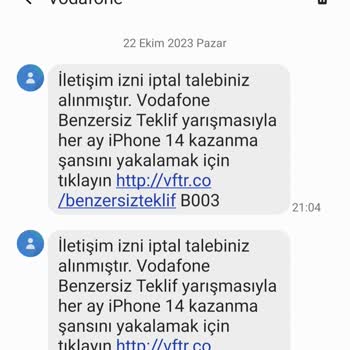 Vodafone Mesaj Engelleme İşlemine Rağmen Hala Mesaj Geliyor