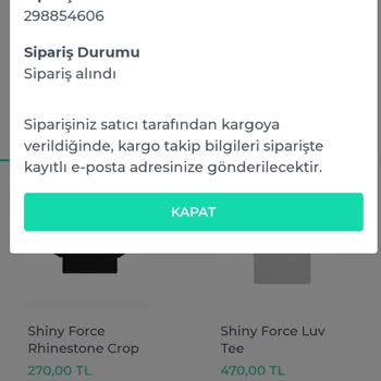 Shiny Force 2 Haftadır Kargom Gelmedi