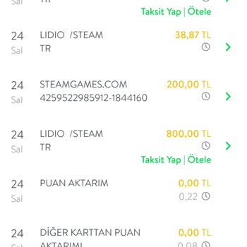 Lidio Ödeme Hizmetleri Bilgim Dışında Harcama Yapılmış