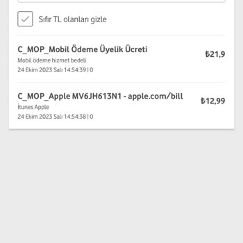 Vodafone Habersiz Üyelik Ücreti