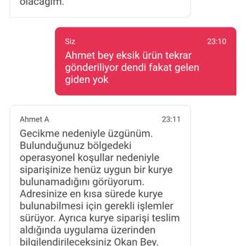 Yemek Sepeti'nden Gelen Eksik Sipariş