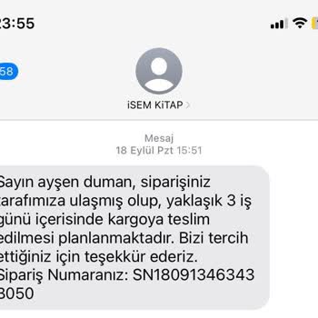 İsem Kitapları Yollamıyor