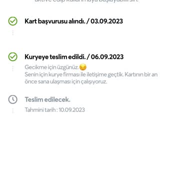 Papara Gray Kartım Elime Ulaşmıyor