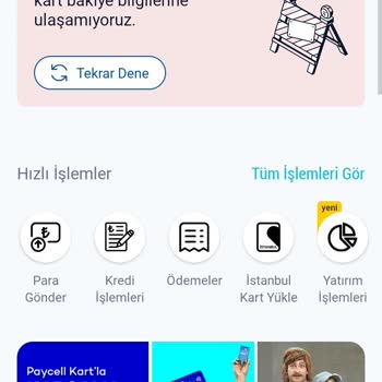 Paycell Hazır Limitin Kullanılmaması Hata Vermesi