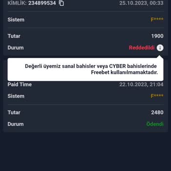 Aronbet Paramı Sildi Ödeme Yapmıyor