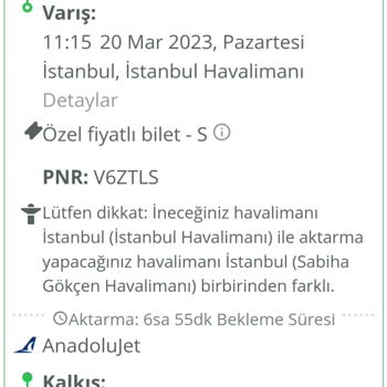 Anadolu Jet Açığa Alınan Uçak Bileti Fiyat Farkı