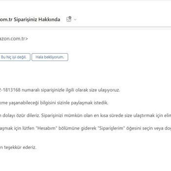 Amazon Faturası Kesilen Ve Kargoya Verildi Denen Ürün Birden Yok Oldu.