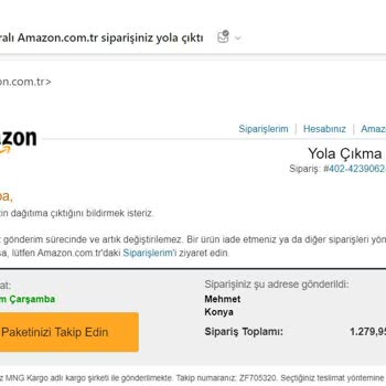 Amazon Faturası Kesilen Ve Kargoya Verildi Denen Ürün Birden Yok Oldu.