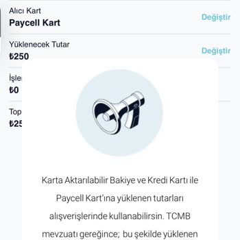 Paycell Hazır Limiti Paycell Kartıma Aktarımı