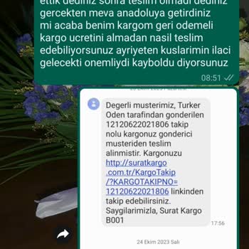 Sürat Kargo Geri Ödemeli Kargomu Kaybettiler
