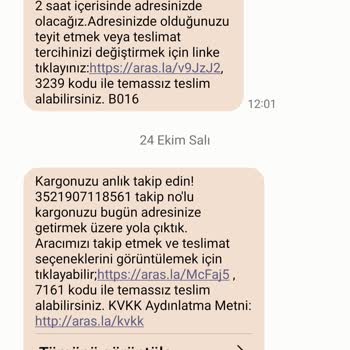 Aras Kargo Natoyolu Şubesinin Sorumsuzluğu