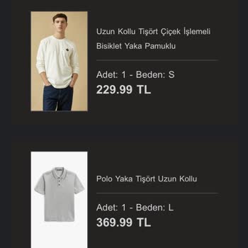 İptal Edilen Koton Ürünleri