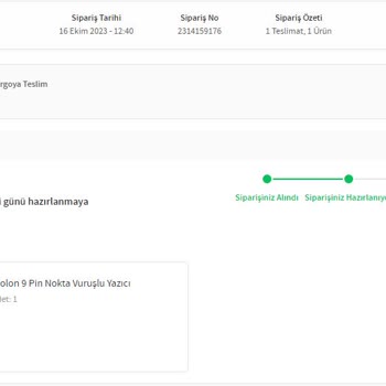 Trendyol - Yazıcı Bende Mağazasına Güvenme Alma