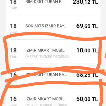 İzmir Büyükşehir Belediyesi İzmir Kart Para Yükleme Hatası