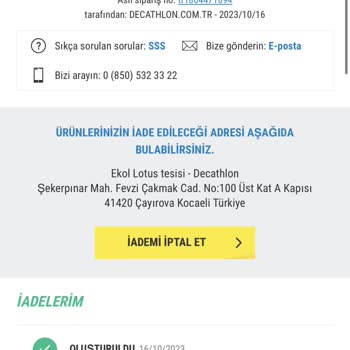 Decathlon İade Ettiğim Ürünlerin Akıbeti