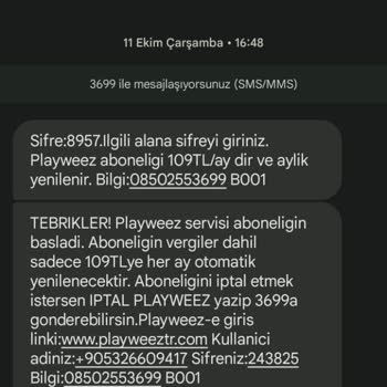 Playweez Servis Hizmeti Bilgim Ve İstediğim Dışı