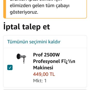 Amazon Alışveriş Merkezi Siparişi Teslim Etmedi