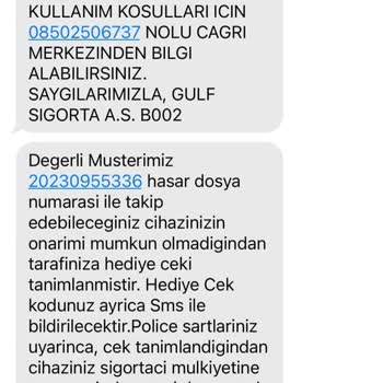 Gulf Sigorta Sigorta Yaptırdığım Tableti Tamir Etmiyorlar.