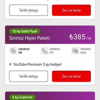 Vodafone Taahhütlü İndirim Paketlerinin Fahiş Fiyatları