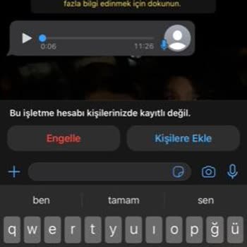 WhatsApp Tanımadığım Numaralardan Sesli Mesaj Veya Normal Mesaj Alınıp Aranmam