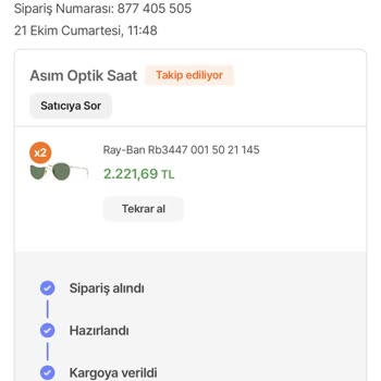 Hepsiburada'dan Aldığım Farklı Gönderilen Rayban Gözlükler