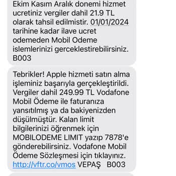 Apple Bilmeden Çıkan Fatura