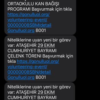 Türk Kızılay SMS İptali