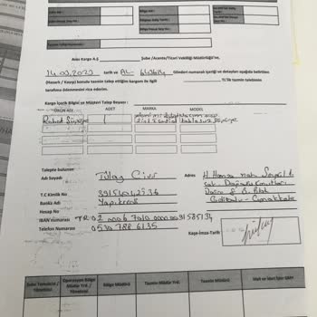 Aras Kargo Kargoda Yanan Ürünümün Ödenmesi