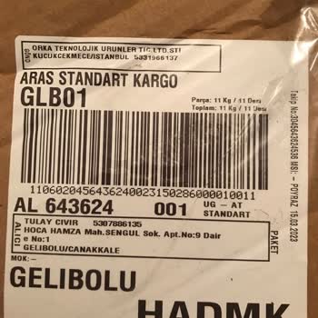 Aras Kargo Kargoda Yanan Ürünümün Ödenmesi