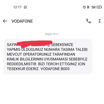 Vodafone Hat Taşıma Kimlik Bilgileri Uyuşmuyor Sorunu