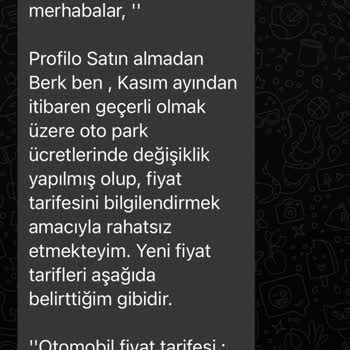 Profilo Plaza Kapalı Otoparkın Uygunsuz Zam Yapması Çok İlginç
