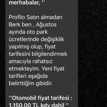 Profilo Plaza Kapalı Otoparkın Uygunsuz Zam Yapması Çok İlginç