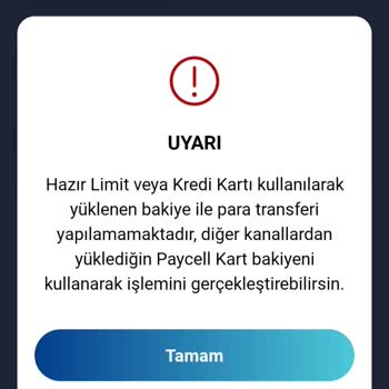 Paycell Para Transfer İşlemi Sorunu