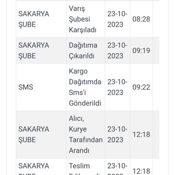 Kargo İstanbul Adapazarı Şubesi