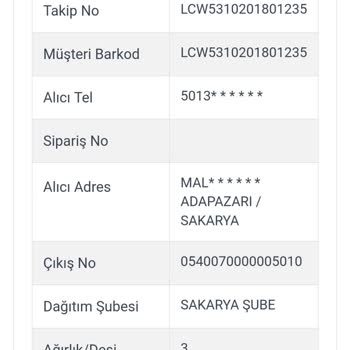Kargo İstanbul Adapazarı Şubesi