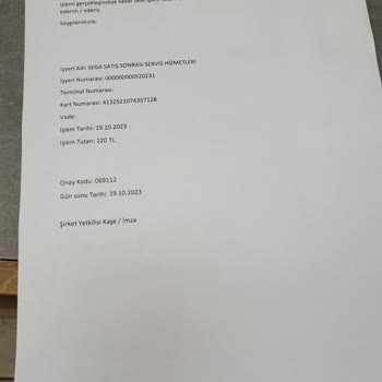 Arzum İzmir Karşıyaka Sega Servis Mağduriyeti