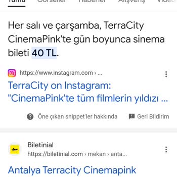 Cinema Pink Sinema Bilet Fiyatı
