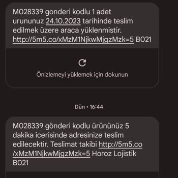 Horoz Lojistik Geliyoruz Diye Attıkları Mesaj