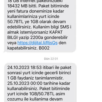 Turkcell Otomatik İnternet Tanımlaması Bilgi Verilmeden