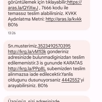 Aras Kargo Geldik Evde Yoktunuz Yalanı