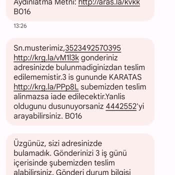 Aras Kargo Geldik Evde Yoktunuz Yalanı