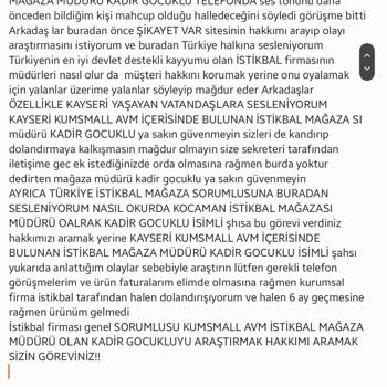 İstikbal Mağazasından Aldığım Ürünlerde Sorun Yaşıyorum!