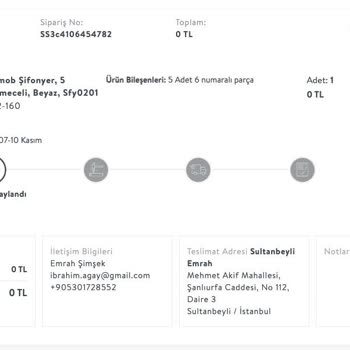 Vivense Gelmeyen Ürün Parçaları