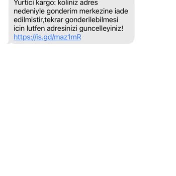 Sahte Kargo Mesajı