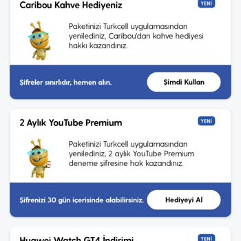 Turkcell Tarife Değişikliğinde Verilmeyen Hediye.