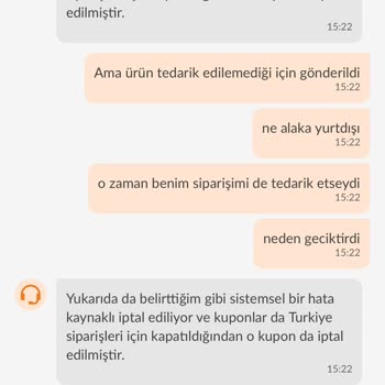 Trendyol Kuponumu Nedensiz İptal Etti