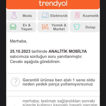 Trendyol Sattığı Ürünün Arkasında Durmuyor