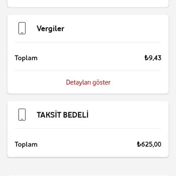Vodafone Yüksek Fatura Bedeli