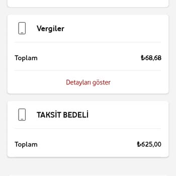 Vodafone Yüksek Fatura Bedeli