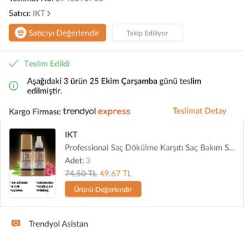 Trendyol Ürünümün Eksik Gönderilmesi!